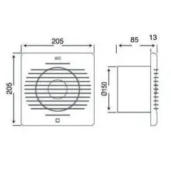 Horoz Plastik Fan Beyaz 150 15cm
