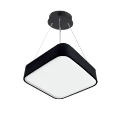 Lamptime Sarkıt Armatür 80x80 Dolu Kare 60cm 60w 3000k Siyah Gövde