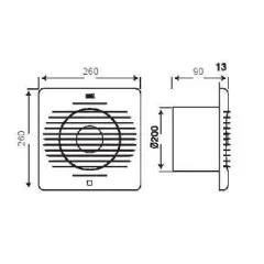 Horoz Plastik Fan Gümüş 200 20cm