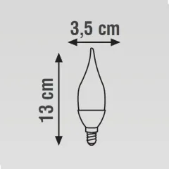 K2 5w E14 Ledli Kıvrık Buji Ampul