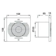 Horoz Plastik Fan Ceviz 100 10cm