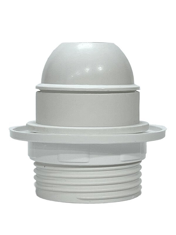 Abajur Duy E27 Rondelalı Yarım Dişli Beyaz