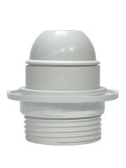 Abajur Duy E27 Rondelalı Yarım Dişli Beyaz