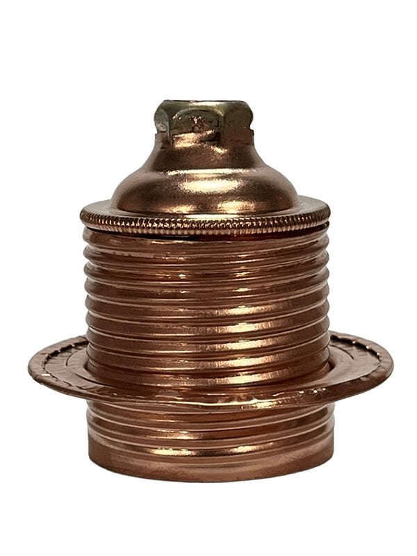 Abajur Duy E27 Rondelalı Tam Dişli Metal Bakır