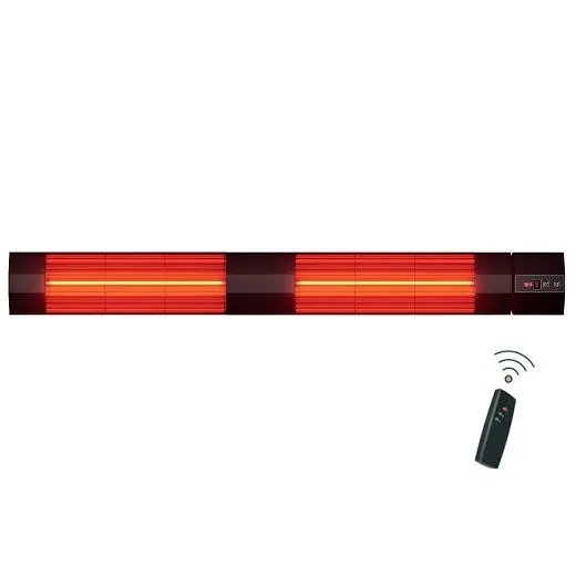 Ardonat Halogen Black Twin Pro 1500w+1500w 5 Kademeli Kumandalı Duvar Tipi Halojen Isıtıcı