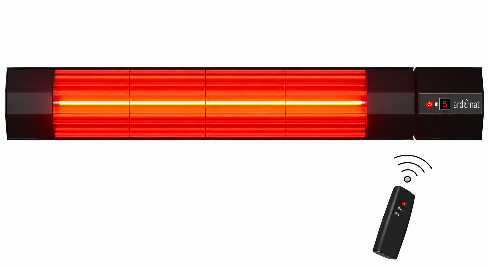 Ardonat Halogen Black Pro Plus 3000W Kumandalı Duvar Tipi Isıtıcı
