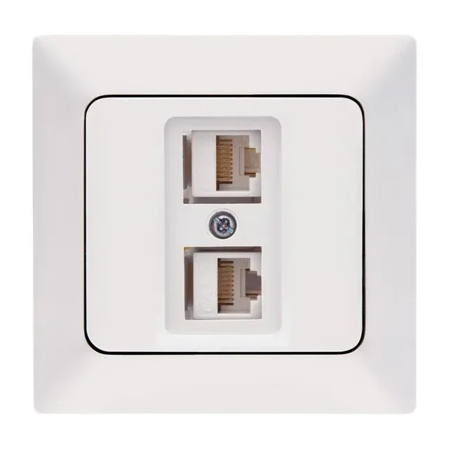 Ne-Ad Aras İkili Data Prizi Cat5+Cat5 - Çerçeve Hariç