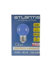 Atlantis 1W Mavi Smd Led Gece Lambası Ampulü