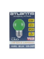 Atlantis 1W Yeşil Smd Led Gece Lambası Ampulü