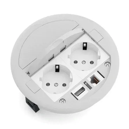 Ne-Ad Modüler 6 Modül Zemin İçin Priz Kutusu