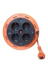 Bylion Makaralı Uzatma Kablosu 5 M 3X1,0 Mm Ttr Kablo (Usb/C) Phe-05310-F Usb/C