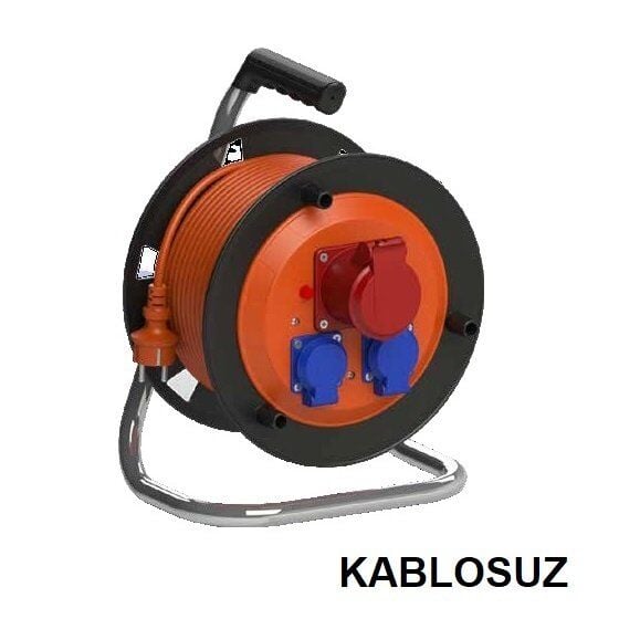 Bylion 1/16A 220V 2 Adet 3/16A 220V 1 Adet Prizli 25 Metre Kapasiteli Plastik Boş Makara Pmı-10000-1M2F