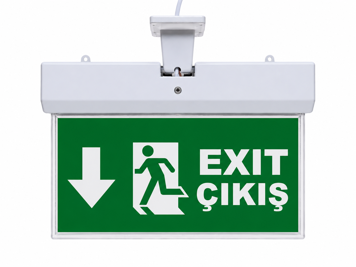 Işıklı Acil Çıkış Yönlendirme Levhası Aşağı Ok