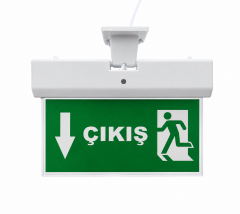 Işıklı Acil Çıkış Yönlendirme Levhası Aşağı Ok