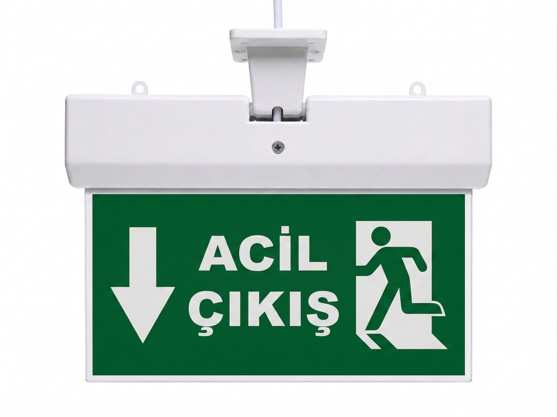 Işıklı Acil Çıkış Yönlendirme Levhası Aşağı Ok