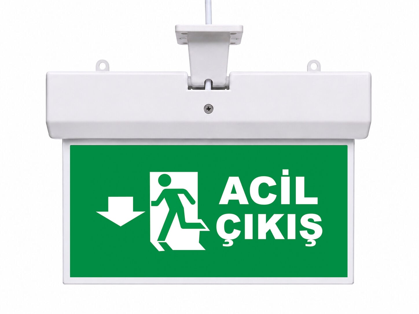 Işıklı Acil Çıkış Yönlendirme Levhası Aşağı Ok