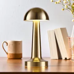 Noas Atina Gold Renk Şarj Edilebilir Led Dokunmatik Masa Lambası 3 Renk Modu