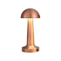 Noas Atina Bronz Renk Şarj Edilebilir Led Dokunmatik Masa Lambası 3 Renk Modu