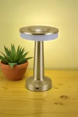 Noas Girit Gold Renk Şarj Edilebilir Led Dokunmatik Masa Lambası 3 Renk Modu