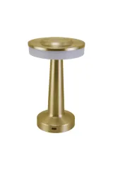 Noas Girit Gold LED Masa Lambası – Şarjlı, Dokunmatik, 3 Renk
