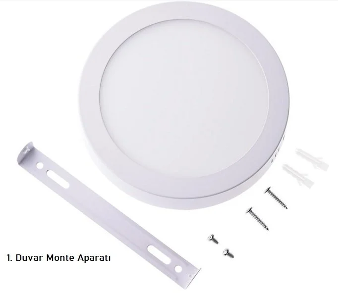 Noas 24w Sıva Üstü Yuvarlak Led Panel Beyaz