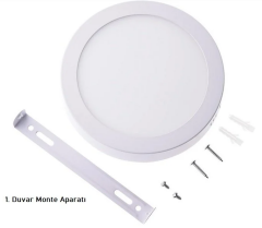 Noas 24w Sıva Üstü Yuvarlak Led Panel Beyaz