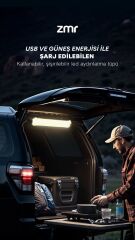 Zmr Light Tube Güneş Enerjili Şarjlı Şişirilebilir Katlanabilir Led Kamp Lambası