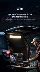 Zmr Light Tube Güneş Enerjili Şarjlı Şişirilebilir Katlanabilir Led Kamp Lambası