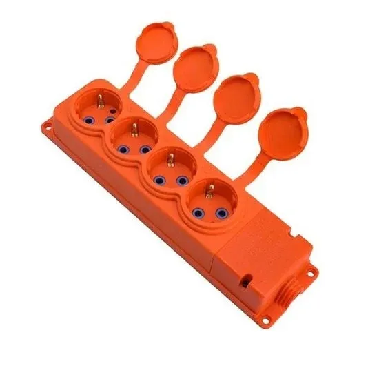 Bylion 1X16A Monofaze Kauçuk Dörtlü Grup Priz