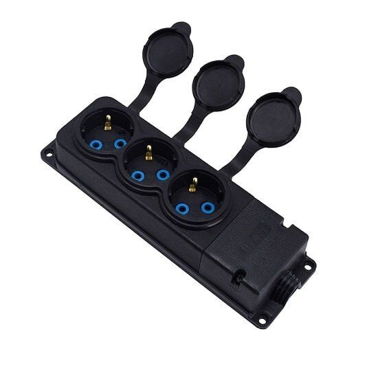 Bylion 1X16A Monofaze Kauçuk Üçlü Grup Priz