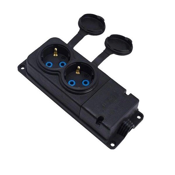 Bylion 1X16A Monofaze Kauçuk İkili Grup Priz