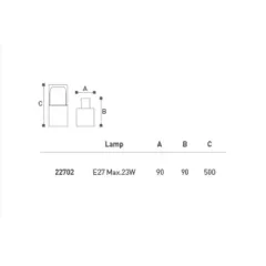 Led Bahçe Çim Armatürü Bollard 50cm Lh-22702