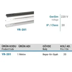 Ycl 1 Mt Monofaze Ray Beyaz