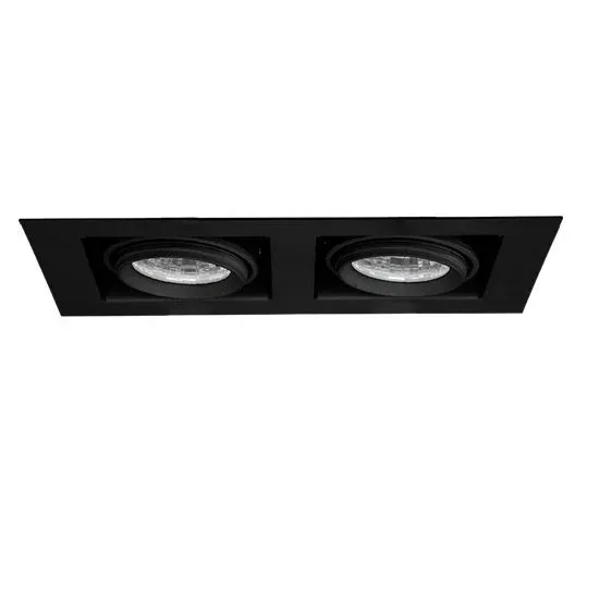 Lamptime Sıva Altı Cob Downlight 2x8w Derin Kare Siyah Gövde 3000k Sarı Işık