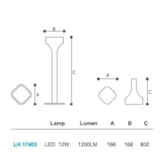 Led Bahçe Armatürü Bollard 80 Cm Lh17403