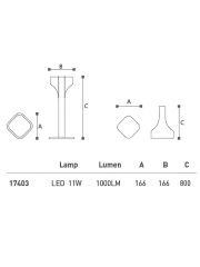 Led Bahçe Armatürü Bollard 80 Cm Lh-17403