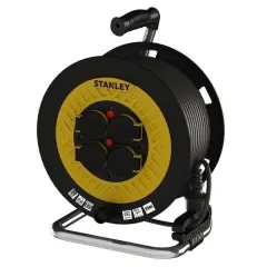 Stanley St-Mc St-P Ip44 4 Soketli 25 Metre Makaralı Kablo 3X2,5Mm Siyah Kauçuk Kablo