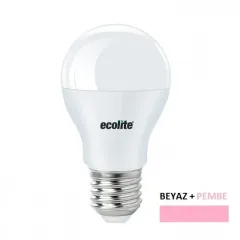Ecolite Led Color Swıtch A60 Ampul : 220v - 9w (810 Lümen) + 2w (Pınk) 25.000 Saat Ömür