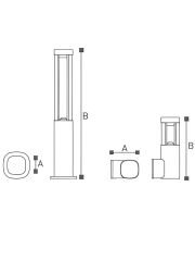 Led Bahçe Armatürü Bollard 80 Cm Lh-14403