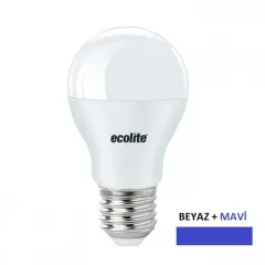 Ecolite Led Color Swıtch A60 Ampul : 220v - 9w (810 Lümen) + 2w (Blue) 25.000 Saat Ömür