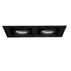 Lamptime Sıva Altı Cob Downlight 2xgu10 Duylu Derin Kare Siyah Gövde