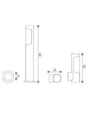 Led Bahçe Armatürü Bollard 30 Cm Lh-14305