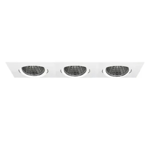 Lamptime Sıva Altı Cob Downlight 3x20w Derin Kare Beyaz Gövde 6500k Beyaz Işık