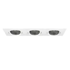 Lamptime Sıva Altı Cob Downlight 3x20w Derin Kare Beyaz Gövde 6500k Beyaz Işık