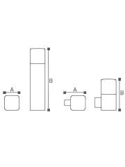 Bahçe Armatürü Bollard 50 Cm Lh-12402