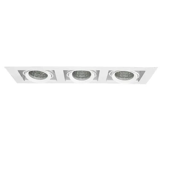 Lamptime Sıva Altı Cob Downlight 3x30w Derin Kare Beyaz Gövde 6500k Beyaz Işık