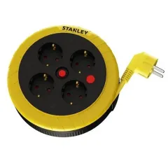 Stanley St-H Kompakt Kaset Ip20 4 Soketli 5 Metre Makaralı Kablo 3X1,5Mm
