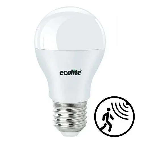 Ecolite Sensörlü Led Ampul 9w E27 A60 3000k Sarı Işık