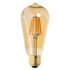 Ecolite Filament Led St64 9.5w 810 Lümen Amber Işık 1800k Gold Cam