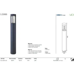 Jupiter Lg986 S Led'li Bahçe Direk 10w (3000k)